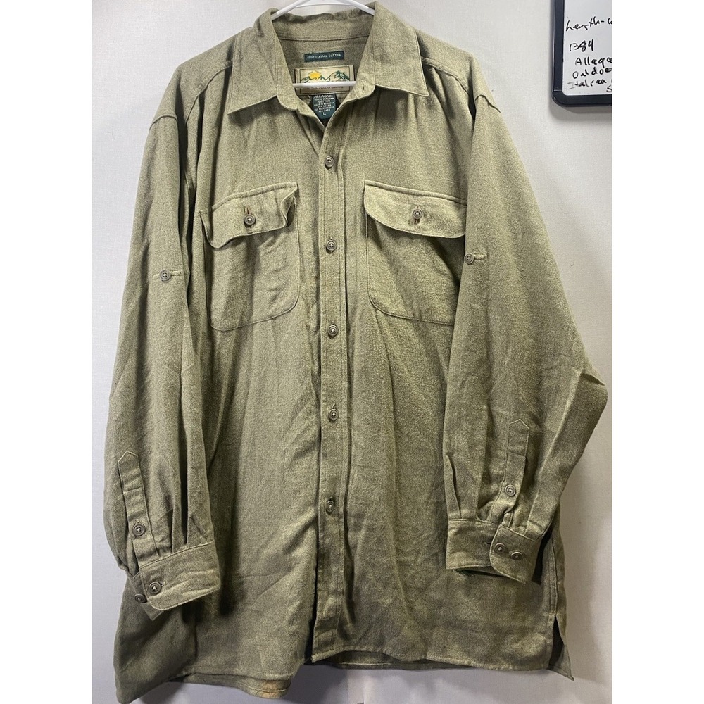 Allagash Outdoor‎ Clothing Company Italian Cotton Long Sleeve Shirt Sz L